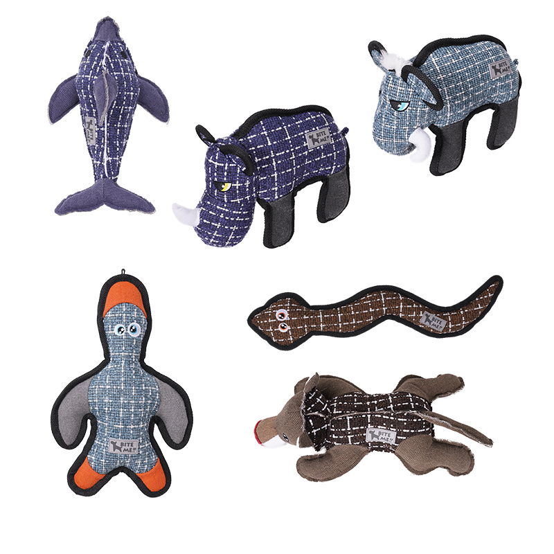 Manufacturer wholesale bite-resistence chew elephant whale shape dog hard tuff toys