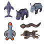 Manufacturer wholesale bite-resistence chew elephant whale shape dog hard tuff toys
