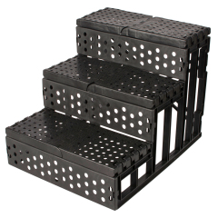 wholesale manufacturer stable plastic multicolor plush carrier portable foldable pet ladder dog stairs