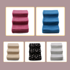 wholesale manufacturer stable plastic multicolor plush carrier portable foldable pet ladder dog stairs