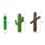 Manufacturer wholesale wood cactus loofah shape dog plush squeak toys