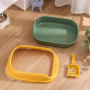 Wholesale Plastic Green Blue Washable Cat Litter Box