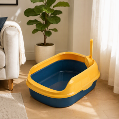 Wholesale Plastic Green Blue Washable Cat Litter Box