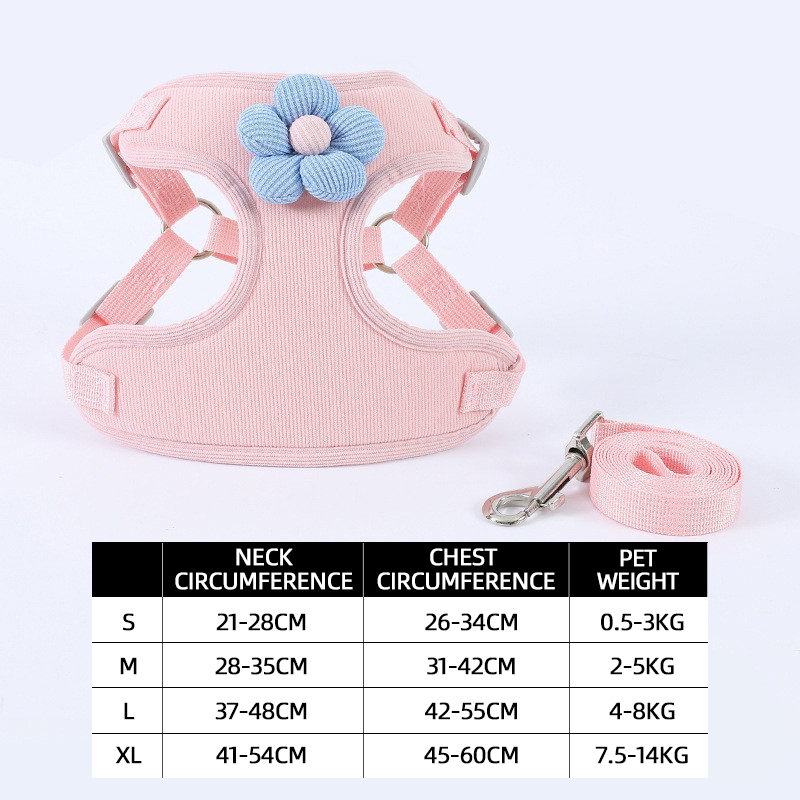 Wholesale Multi-colors Cheap Small Dog Cat Harness and Leash