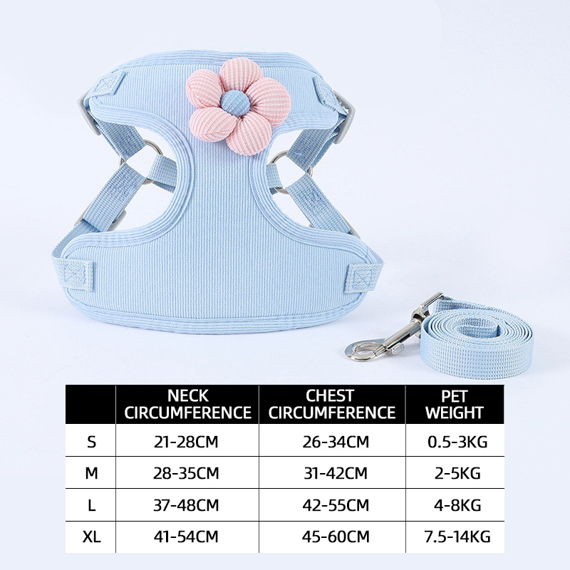 Wholesale Multi-colors Cheap Small Dog Cat Harness and Leash