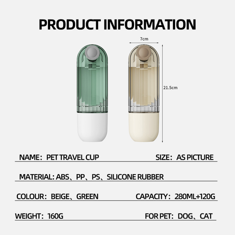 Wholesale Custom Logo Portable Travel Cheap Pet Dog Water Bottle With Food Storage