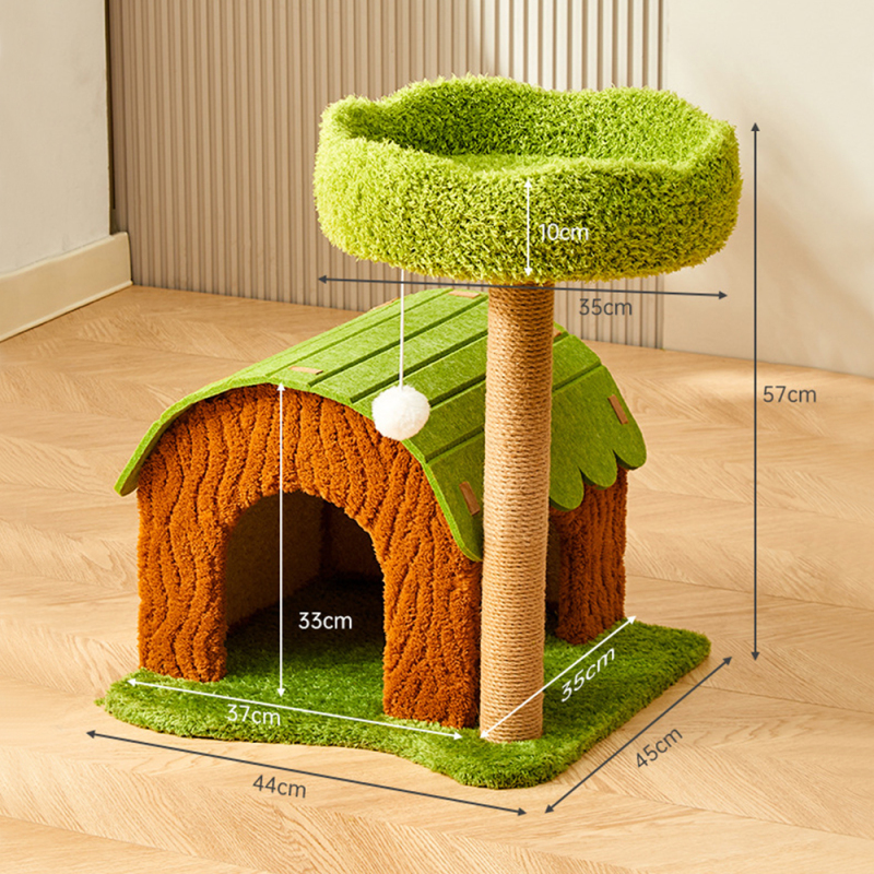 Wholesale Sisal Short Plush Cat Tree House Luxury