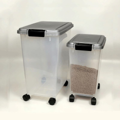 Manufacturer wholesale plastic S M cat dog pet food storage container