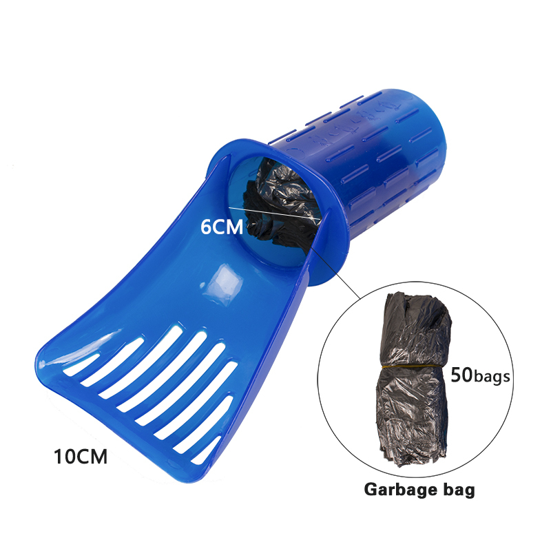 Manufacturer wholesale new design plastic cat litter scoop black blue