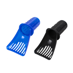 Manufacturer wholesale new design plastic cat litter scoop black blue