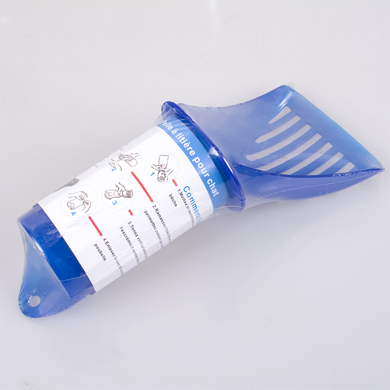 Manufacturer wholesale new design plastic cat litter scoop black blue