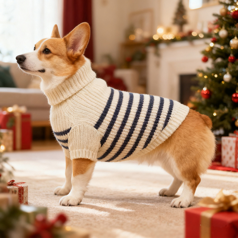 Manufacturer Wholesale Custom Logo Striped Design Dog Sweater
