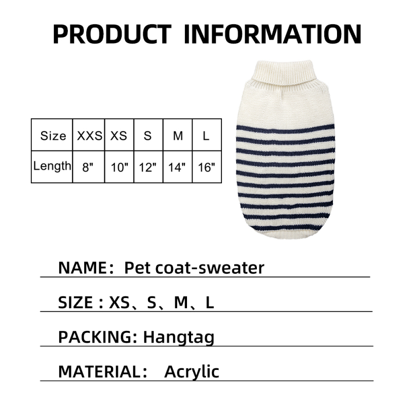 Manufacturer Wholesale Custom Logo Striped Design Dog Sweater