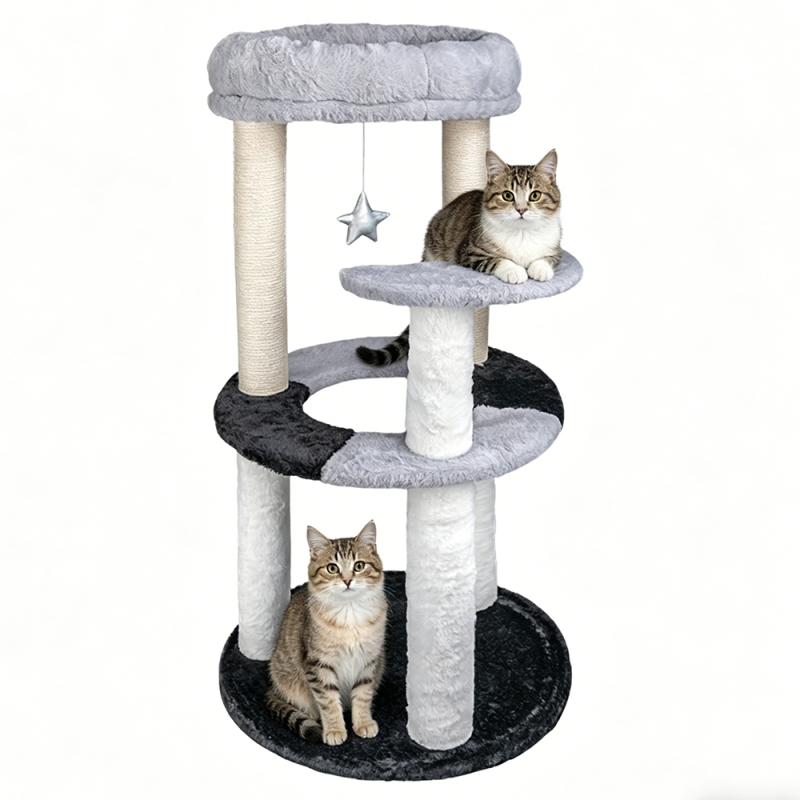 Manufacturer Wholesale Aesthetic Modern Sisal Wood Cat Trees Scratcher