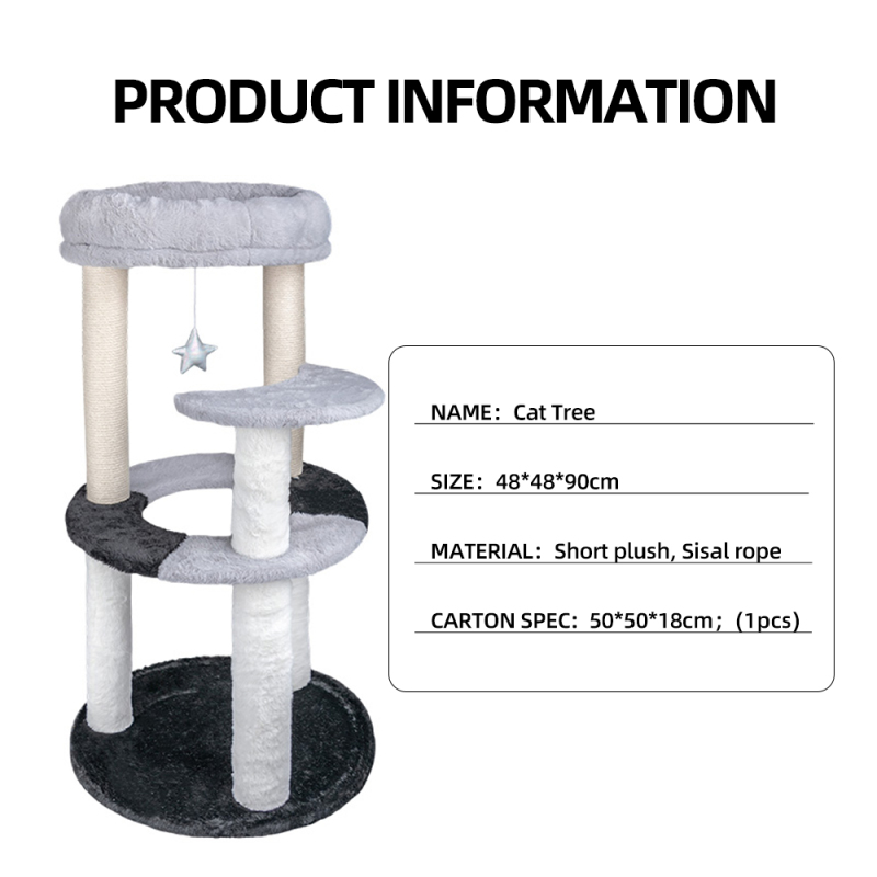 Manufacturer Wholesale Aesthetic Modern Sisal Wood Cat Trees Scratcher