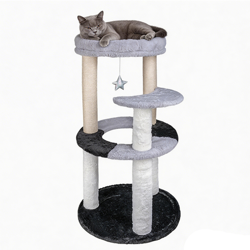 Manufacturer Wholesale Aesthetic Modern Sisal Wood Cat Trees Scratcher