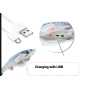 Manufacturer wholesale electric USB charging shock cat plush fish toys