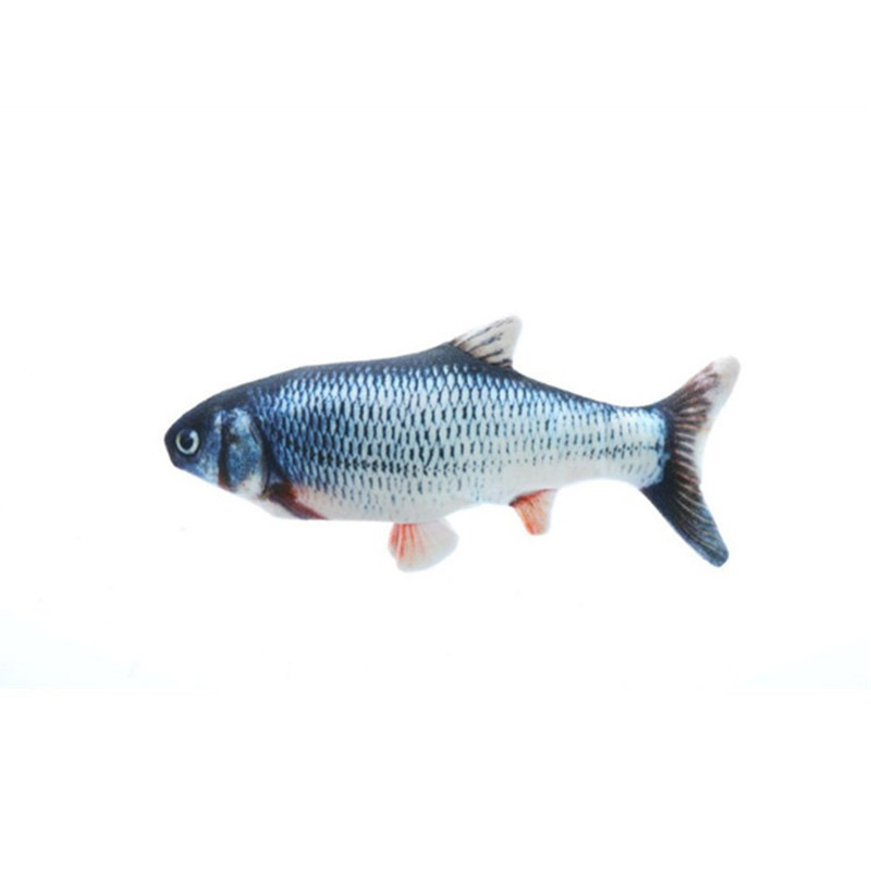 Manufacturer wholesale electric USB charging shock cat plush fish toys