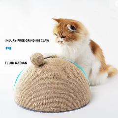 Manufacturer wholesale short plush bottom sisal half cat scratcher ball