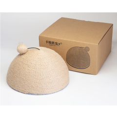 Manufacturer wholesale short plush bottom sisal half cat scratcher ball