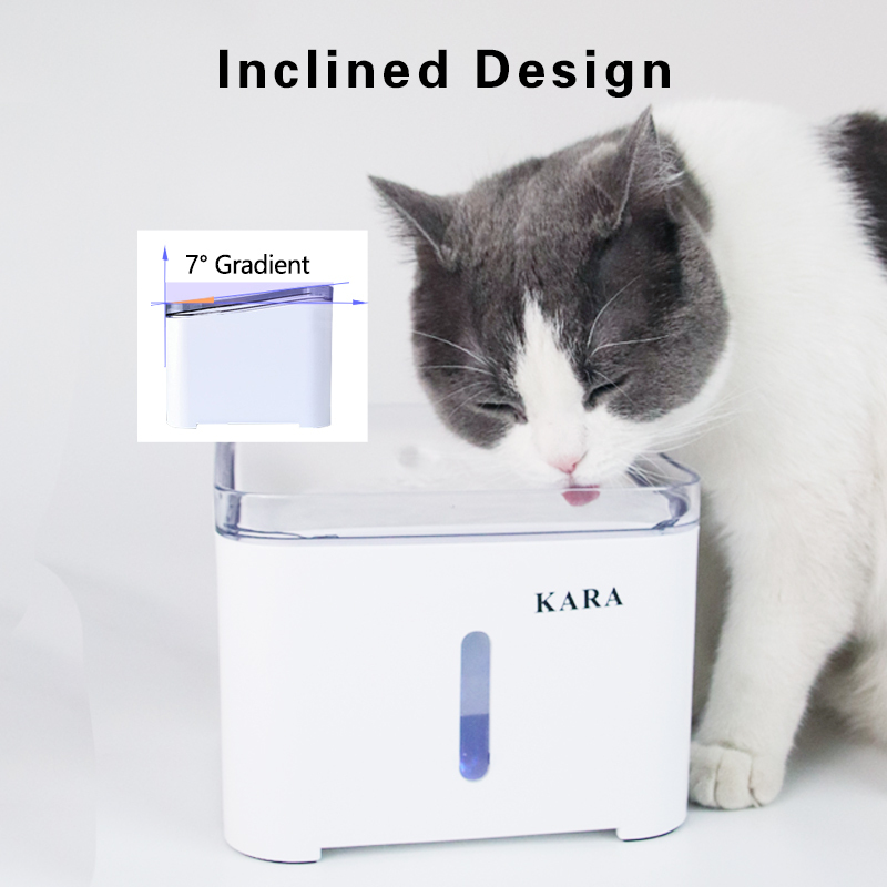 Manufacturer wholesale automatic battery drinking LED cat water fountain