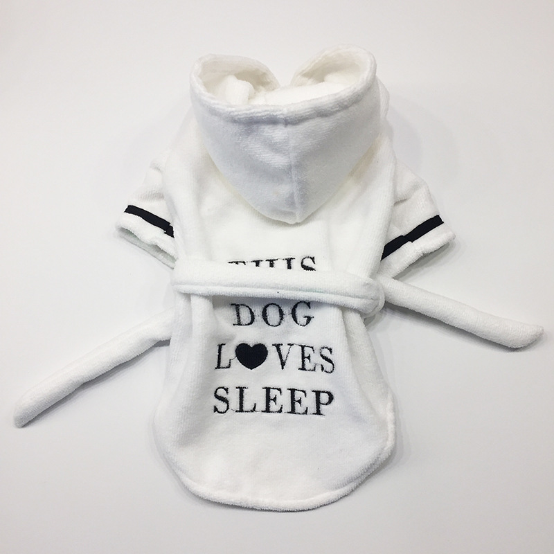 wholesale manufacturer OEM custom logo cute comfortable cotton soft pet dog bathrobe