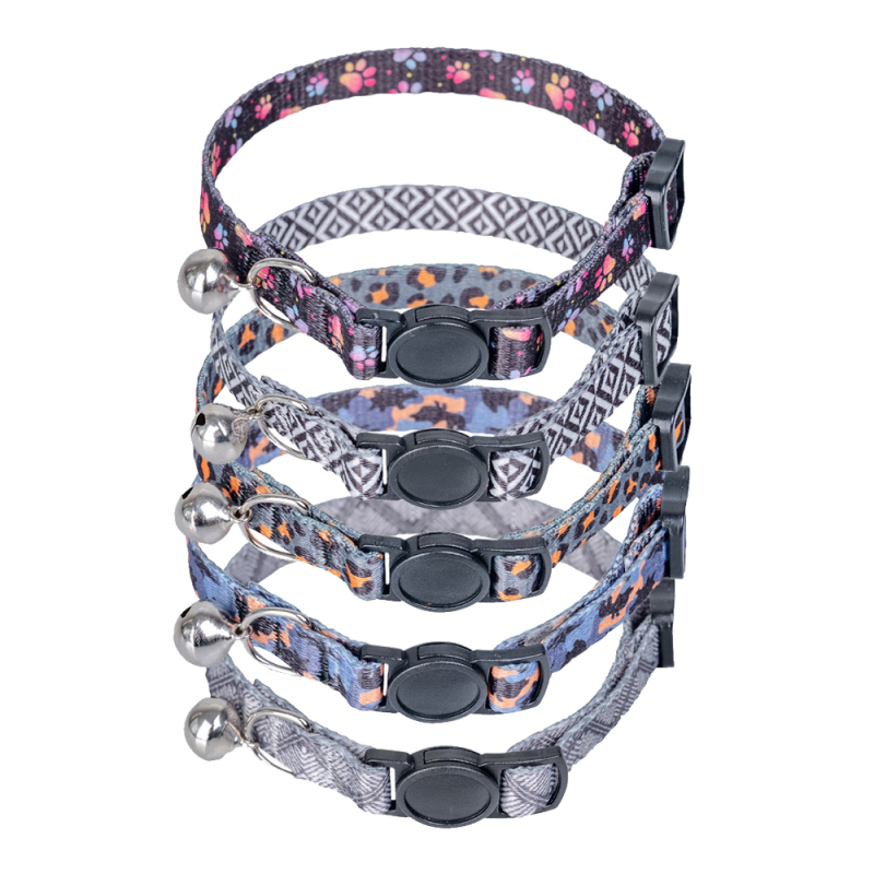 Manufacturer Wholesale Multi-Pattern Adjustable Cheap Cat Collar Pet Accessories