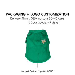 Manufacturer wholesale custom logo flower design dog accessories clothes