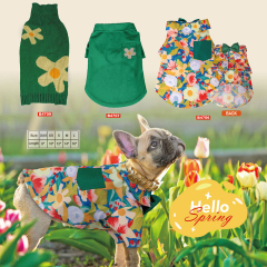 Manufacturer wholesale custom logo flower design dog accessories clothes
