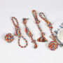Wholesale Chew Bite Resistant Rainbow Color Pet Dog Rope Toy Set
