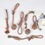 Wholesale Chew Bite Resistant Rainbow Color Pet Dog Rope Toy Set