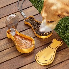 Wholesale Portable Dog Food Container Bowl Cat Pet Water Dispenser Bottle