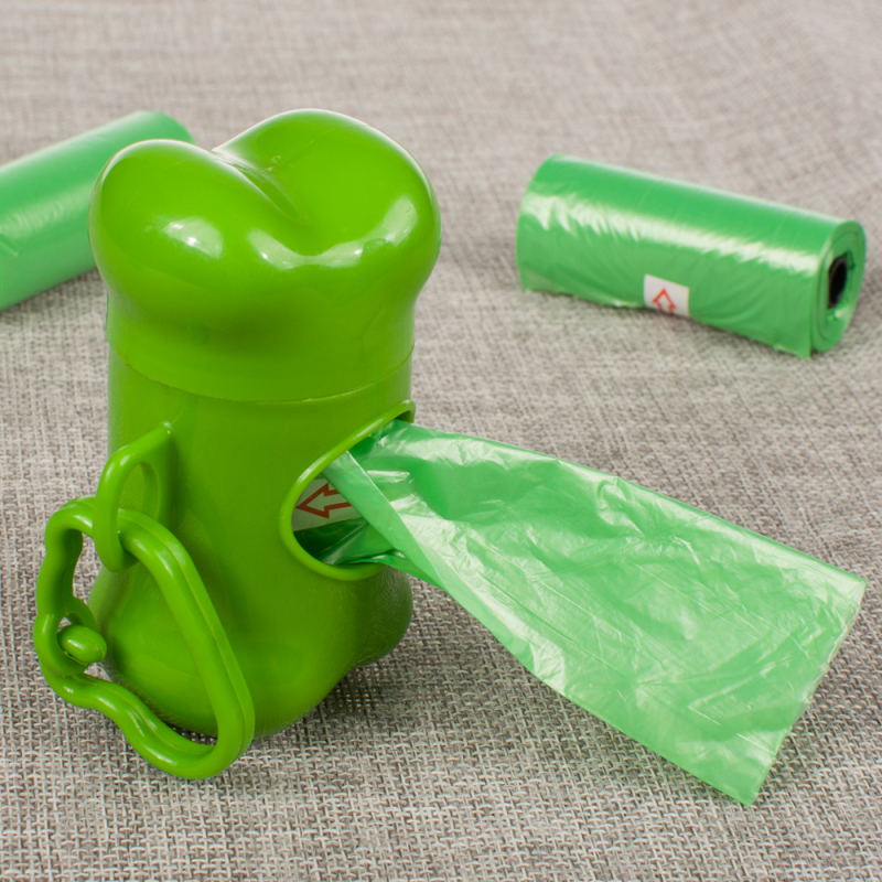Portable Blue Capsule Type Dog Waste Bags Holder