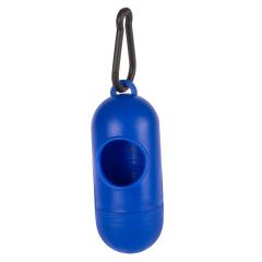 Portable Blue Capsule Type Dog Waste Bags Holder