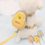 Manufacturer wholesale multi-colors cute design outdoor cat small dog harness with bag