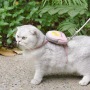 Manufacturer wholesale multi-colors cute design outdoor cat small dog harness with bag