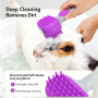 Wholesale Custom Logo Silicone Plastic Shower Cat Bath Brush for Dog