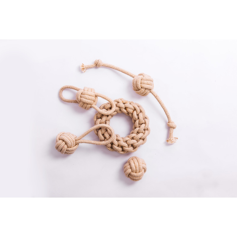 Manufacturer wholesale beige chew dog cotton rope toys