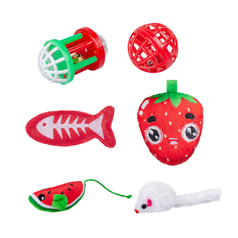 Manufacturer Wholesale Plush Fish Fruit Mouse Toy Cats Product