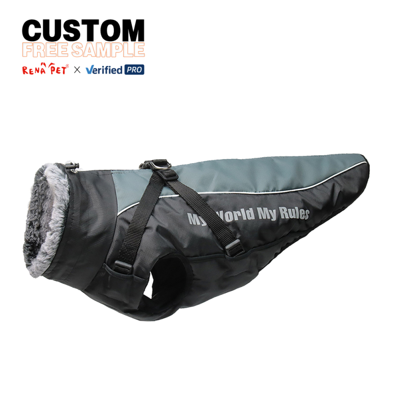 Wholesale Reflective Stripe Large Warm Winter Clothes Dog Coat