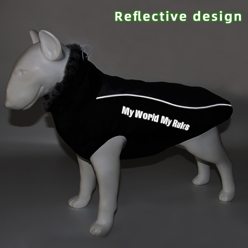 Wholesale Reflective Stripe Large Warm Winter Clothes Dog Coat