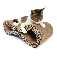 Manufacturer wholesale leopard corrugated cat scratcher cardboard