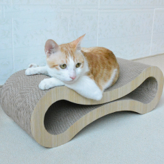 Manufacturer wholesale leopard corrugated cat scratcher cardboard