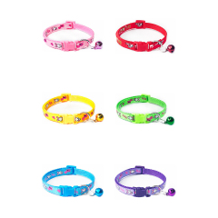wholesale manufacturer rabbit pattern adjustable cat collar with bell