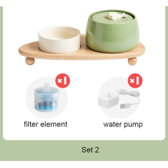 Manufacturer wholesale electric green beige cat luxury bowls with water fountain