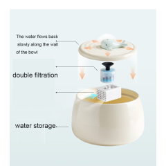 Manufacturer wholesale electric green beige cat luxury bowls with water fountain