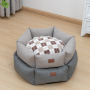 Manufacturer wholesale Small Medium Large Dog Bed Hexagonal Kennel Plaid Pattern Comfortable Non-Slip Pet Bed
