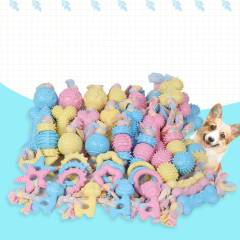 wholesale manufacturer multi-shapes chew pet dog tpr cotton rope toys