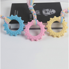 wholesale manufacturer multi-shapes chew pet dog tpr cotton rope toys