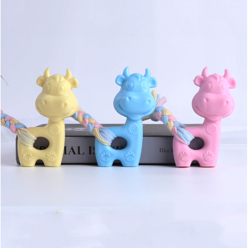 wholesale manufacturer multi-shapes chew pet dog tpr cotton rope toys